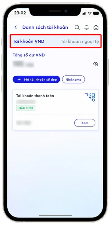 Bước 2: Chọn Tài khoản muốn kiểm tra.